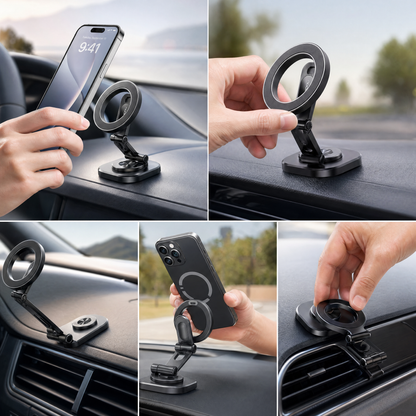 Magnetic Dashboard Mount N55 — 360° Rotation for iPhone & Android