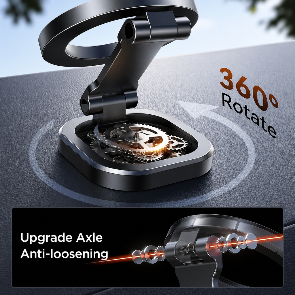 Magnetic Dashboard Mount N55 — 360° Rotation for iPhone & Android