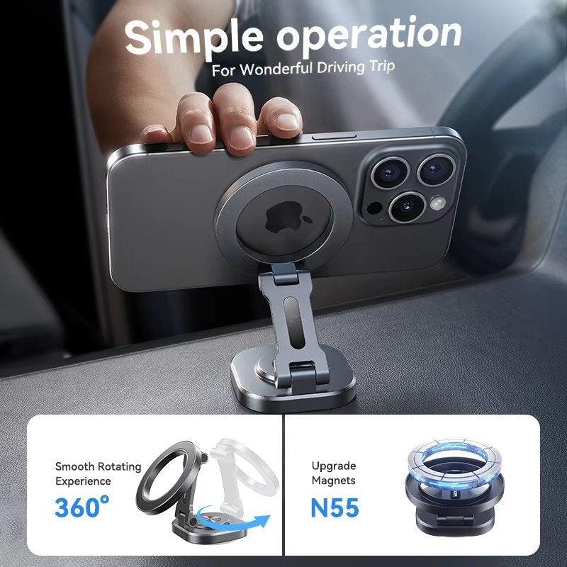 Magnetic Dashboard Mount N55 — 360° Rotation for iPhone & Android